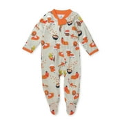 Honest Baby Clothing Baby Boy or Girl Gender Neutral Organic Cotton Sleep N Play Thanksgiving Pajamas (Newborn-9 Months)